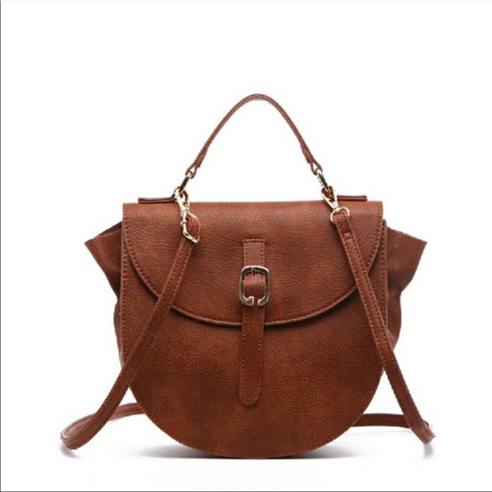 Amina Top Handle Crossbody In Brown